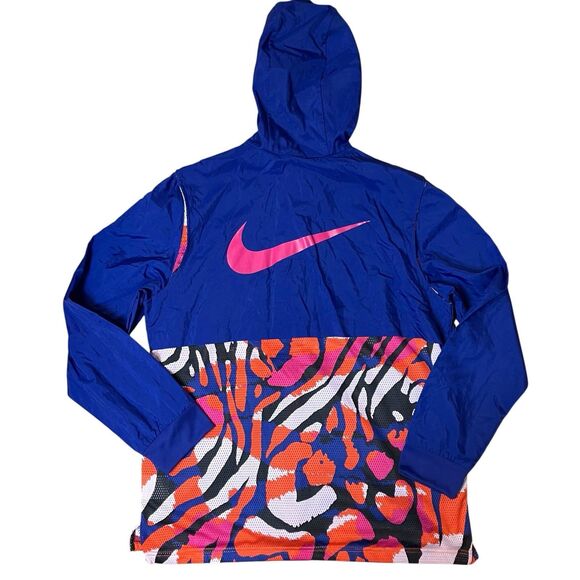 Nike Jacket Mens L Windbreaker Blue Running Lightweight ColorfulRetro DM5552-455 - Picture 11 of 13